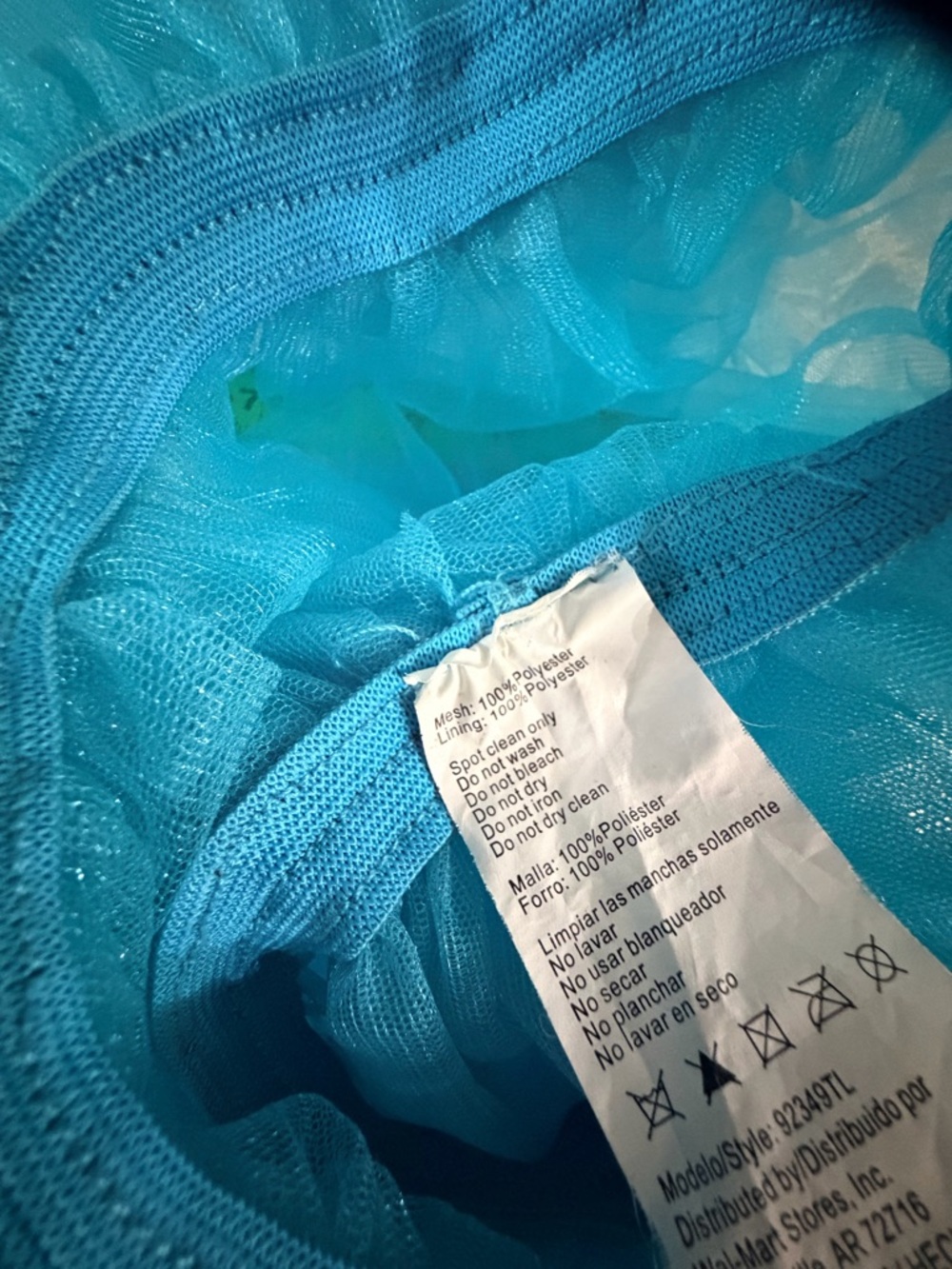 Blue Tulle Ruffled Tutu Skirt - Picture 3 of 4